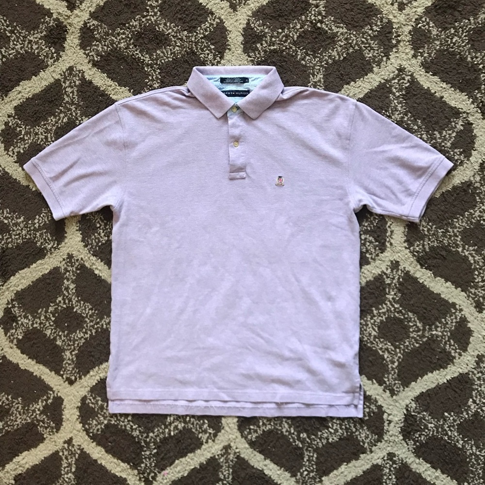 Tommy Hilfiger Small Crest Purple Polo Shirt XL